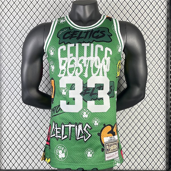 Regata Basquete NBA Boston Celtics Bird 33 Edição Especial Jogador Silk
