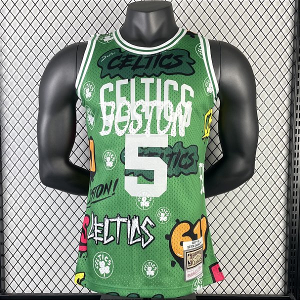 Regata Basquete NBA Boston Celtics Garnett 5 Edição Especial Jogador Silk
