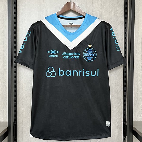 Nova Camisa Grêmio 3 Com Todos Patrocínios Torcedor Masculina 2024 / 2025