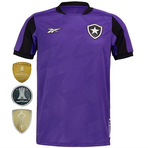 Nova Camisa Botafogo Goleiro 3 Patch Libertadores Torcedor Masculina 2024 / 2025