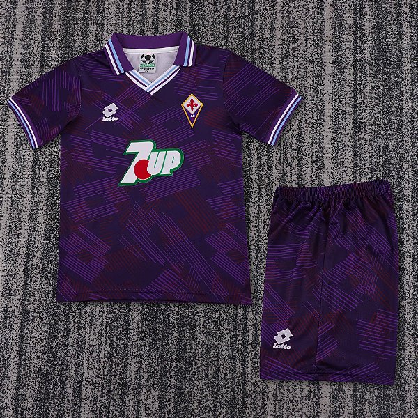 Kit Infantil Fiorentina 1 Retrô Camisa e Short 1992 / 1993