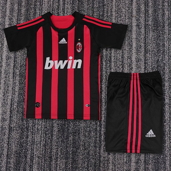 Kit Infantil Milan 1 Retrô Camisa e Short 2008 / 2009