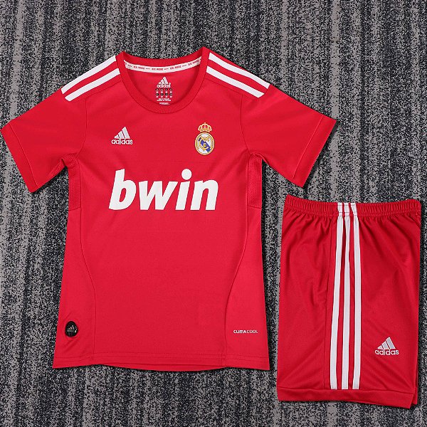 Kit Infantil Real Madrid 3 Retrô Camisa e Short 2011 / 2012