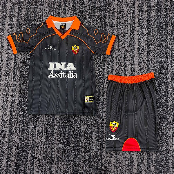 Kit Infantil Roma 2 Retrô Camisa e Short 1999 / 2000