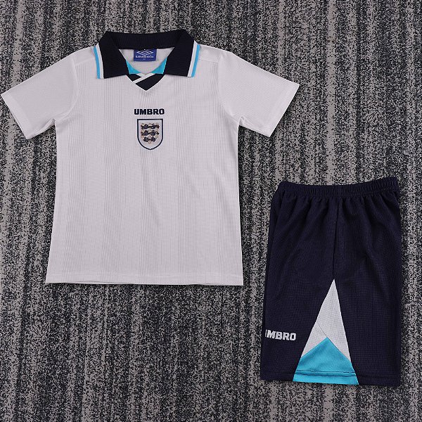 Kit Infantil Inglaterra Retrô Camisa e Short 1996