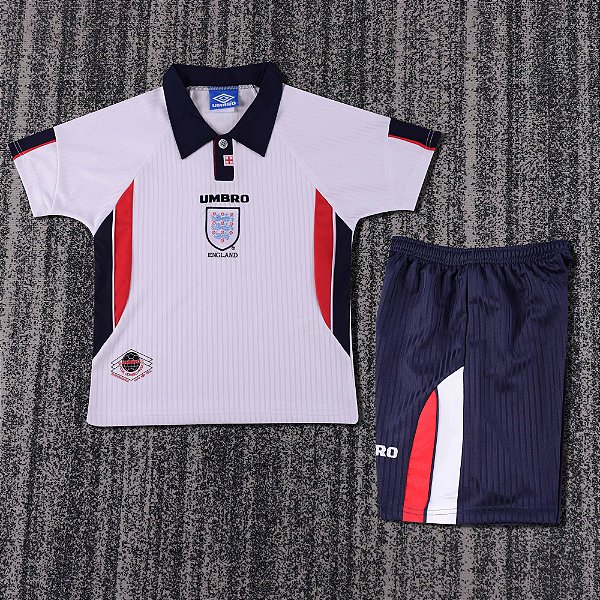 Kit Infantil Inglaterra Retrô Camisa e Short 1998
