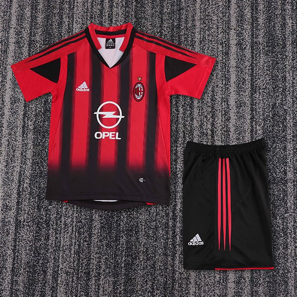 Kit Infantil Milan 1 Retrô Camisa e Short 2004 / 2005
