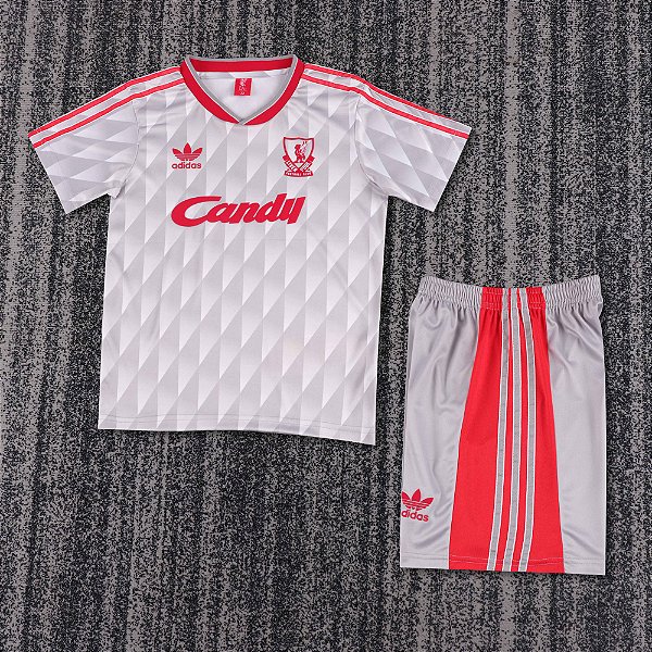Kit Infantil Liverpool 2 Retrô Camisa e Short 1989 / 1991