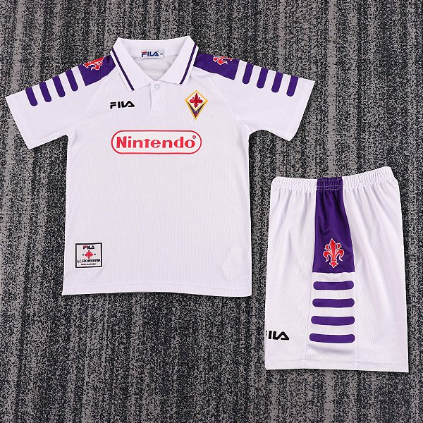 Kit Infantil Fiorentina 2 Retrô Camisa e Short 1998 / 1999