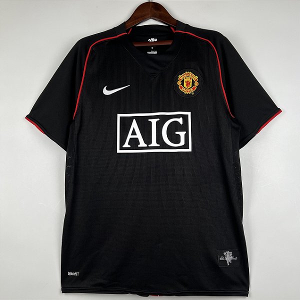 Camisa Manchester United Preta Retrô 2007 / 2008