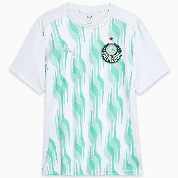Nova Camisa Palmeiras Pré-Jogo Branca Torcedor Masculina 2025 / 2026