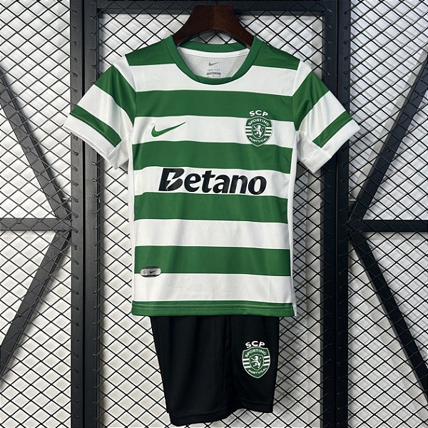 Novo Kit Infantil Sporting 1 Camisa e Short  2025 / 2026