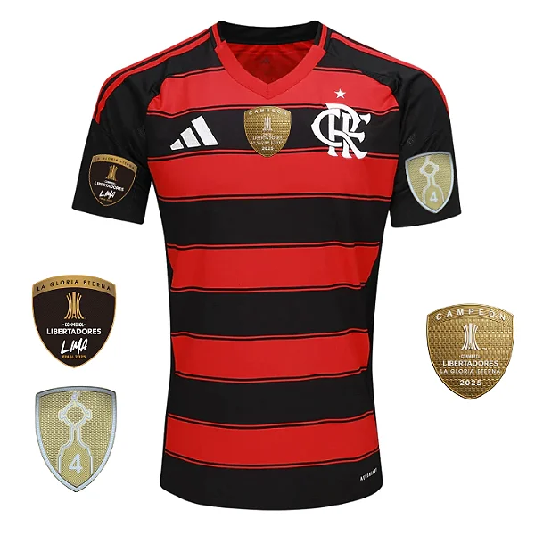 DUPLICADO - Nova Camisa Edição Jogador Flamengo 1 Com Patch Libertadores 2023 / 2024