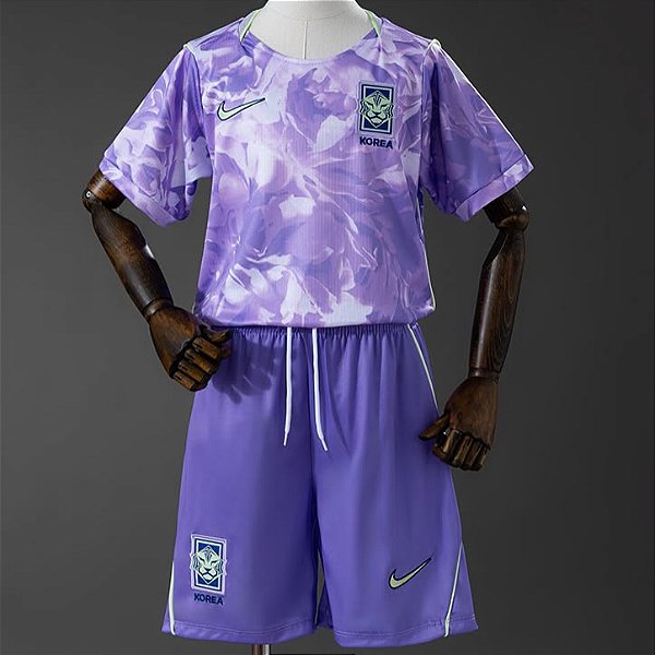 Novo Kit Infantil Coreia do Sul 2 Camisa e Short 2026 - COPA DO MUNDO