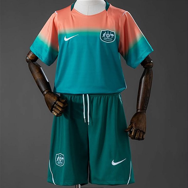 Novo Kit Infantil Austrália 2 Camisa e Short 2026 - COPA DO MUNDO
