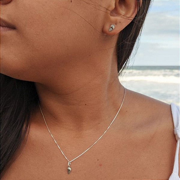 Conjunto de Prata Concha do Mar