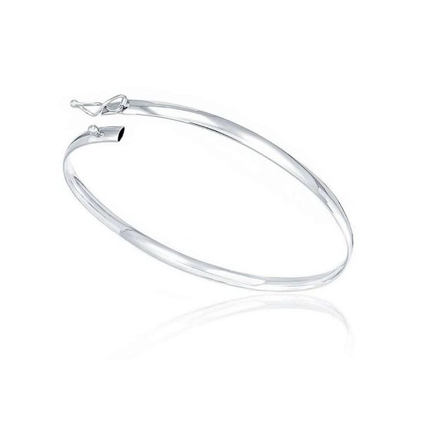 Bracelete de Prata Fio Redondo Meia Cana
