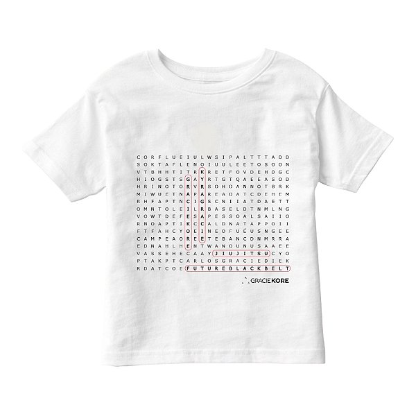 Camiseta Infantil caça palavras