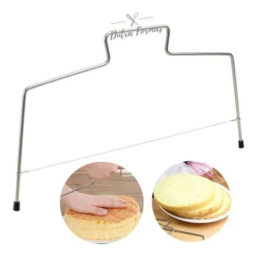 Cortador Fatiador De Bolo Nivelador Ajustável Inox
