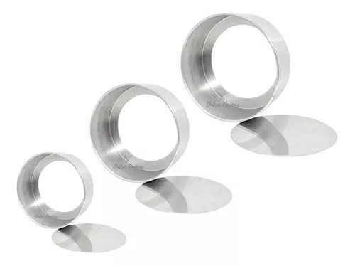 Forma Para Bolo 15cm Altura 3 Peças 15 20 E 25cm Fundo Falso