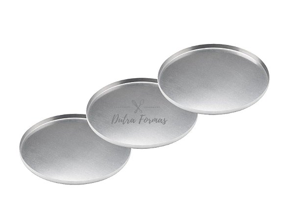 Formas De Pizza 35 cm Diâmetro Alumínio Kit 3 Peças