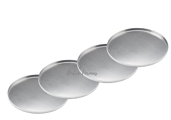 Formas De Pizza 35 cm Diâmetro Alumínio kit 4 Peças
