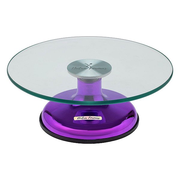 Bailarina Para Bolo Boleira De Vidro Giratória Com Rolamento Duplo Decoração