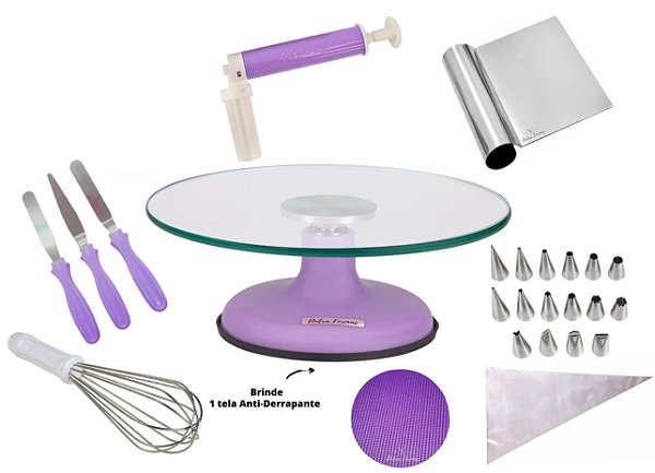 Kit Confeiteiro Profissional Bailarina Vidro + Utensílios