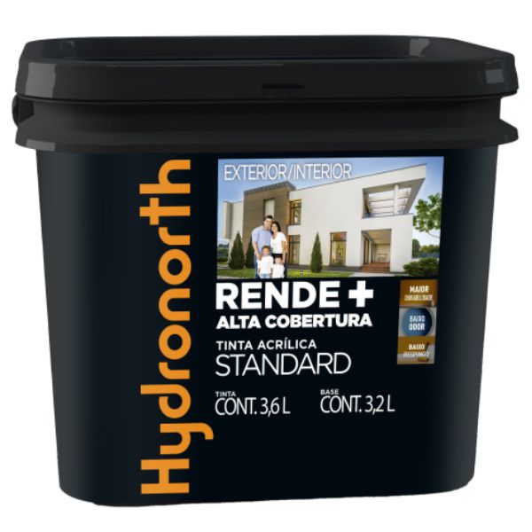 Tinta Standard Semi Brilho Rende Mais 3,6 Litros Algodão Egípcio Hydronorth