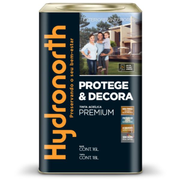 Tinta Acrílica Premium Fosca Protege e Decora 18 Litros Menta Hydronorth