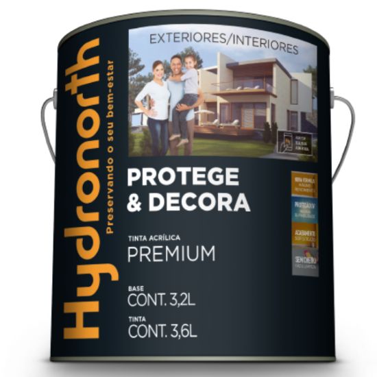 Tinta Acrílica Premium Fosca Protege e Decora 3,6 Litros Branco Neve Hydronorth