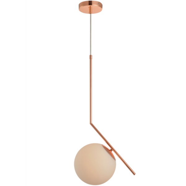 Pendente E-27 Pérola Brinco Cobre Brilhoso para 01 Lâmpada - Avant