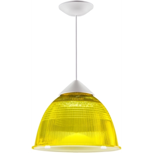 Pendente Prismático Led 12" 20W Amarelo/Branco - Ventisol