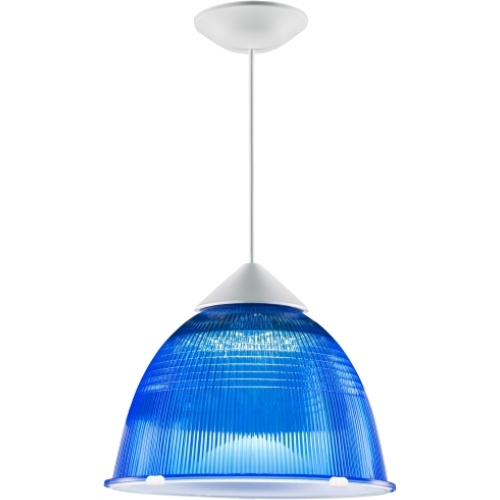 Pendente Prismático Led 12" 20W Azul/Branco - Ventisol