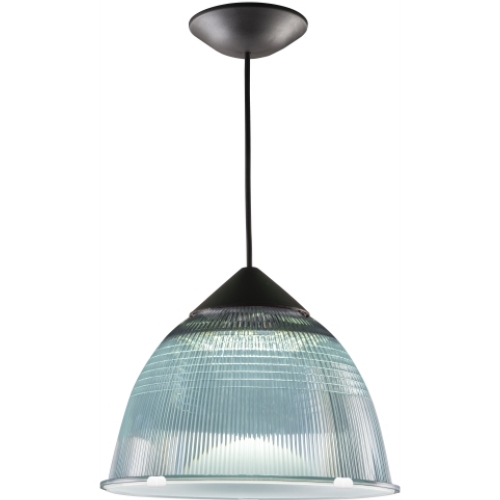 Pendente Prismático Led 12" 20W Fumê/Preto - Ventisol