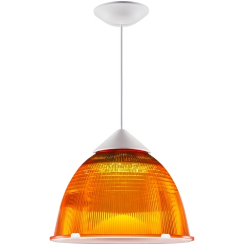 Pendente Prismático Led 12" 20W Laranja/Branco - Ventisol