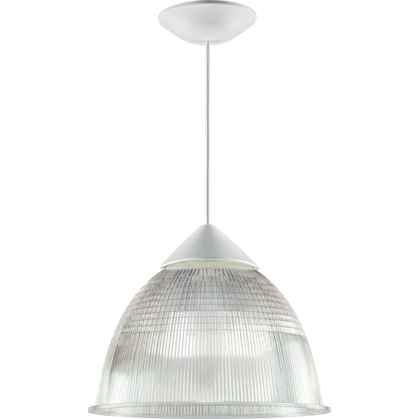 Pendente Prismático Led 12" 20W Transparente/Branco - Ventisol