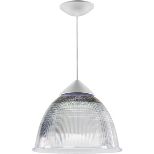 Pendente Prismático Led Vintage 12" 20W Transparente/Branco - Ventisol