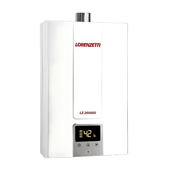 Aquecedor de Água a Gás Digital LZ 2500DE-B 25 Litros Gás Liquefeito de Petróleo Branco Bivolt - Lorenzetti