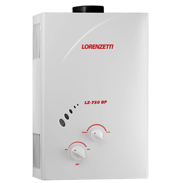 Aquecedor de Água a Gás Analógico LZ 750 BP 7,5 Litros a Gás Natural Branco - Lorenzetti