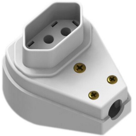 Adaptador Fêmea Gigante 2 Pinos + Terra 20A Cinza - Ilumi