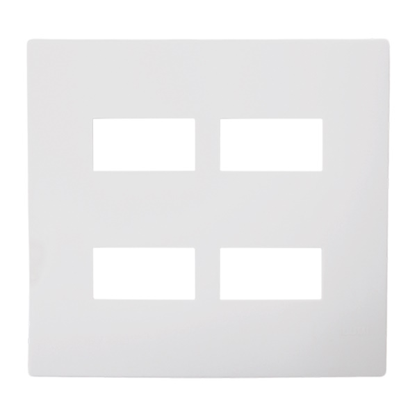 Placa 2 Modulo + 2 Modulo Separados Horizontais Branca 4X4 Ilumi I9-Inove