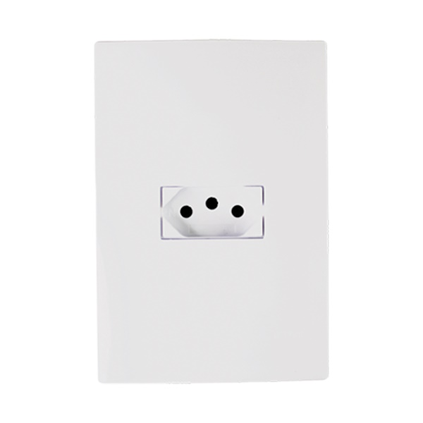 Tomada 1 Simples Horizontal 20A Conjunto 4x2 Branca I9 Ilumi