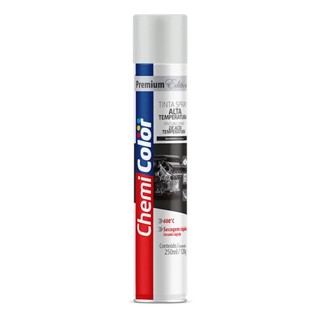 Tinta Spray Alta Temperatura 250ml Branco Fosco - Baston