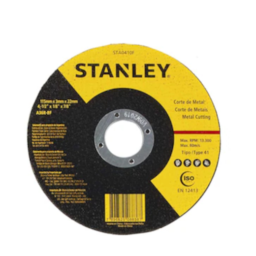 Disco De Corte Metal Stanley 4.1/2 X 3,0mm Stanley Kit com 10