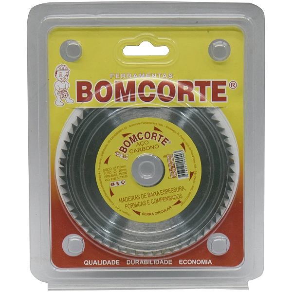 Serra Circular Madeira 4.3/8 110mm Furo 20mm 60 Dentes Bomcorte