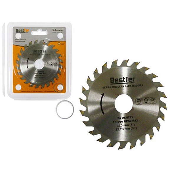 Serra Circular Widia 4.3/8 24 Dentes Bestfer Kit 5