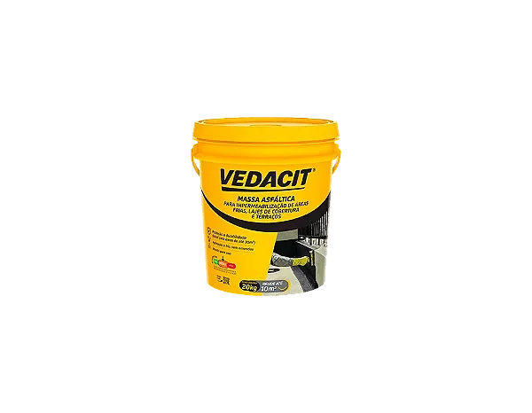 Emulsão Asfáltica Carbolástico Vedacit 20kg e 3,9kg Proteção para Baldrames e Muros de Arrimo