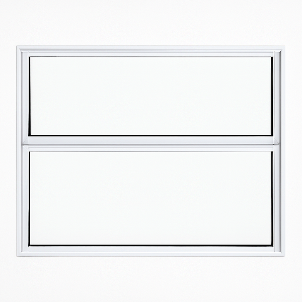 Janela Basculante para Banheiro Alumínio Branco 40x60 Vidro Boreal e 2 Módulos Quality