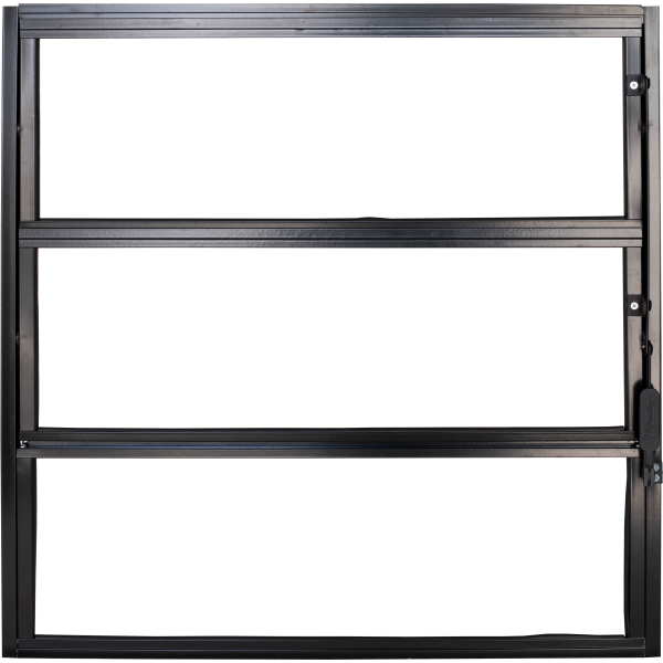 Basculante Alumínio Preto 40x60 Vidro Boreal | 3 Módulos Quality